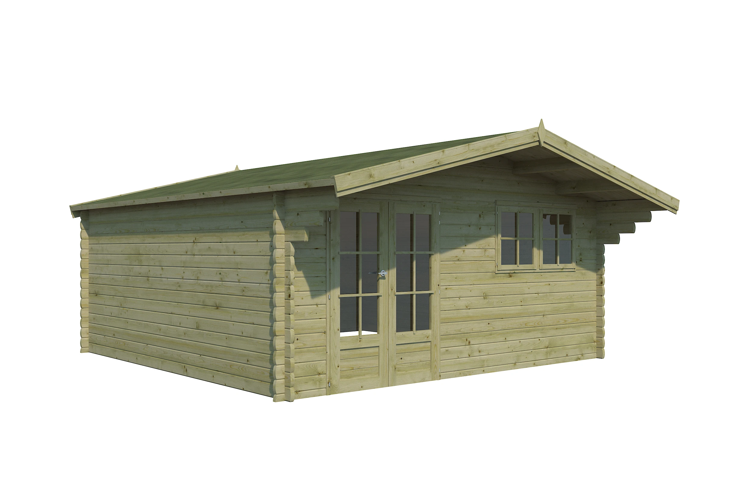 Woodlands Blokhut Koski Groen Geïmpregneerd 505 x 505 cm - Afbeelding 5