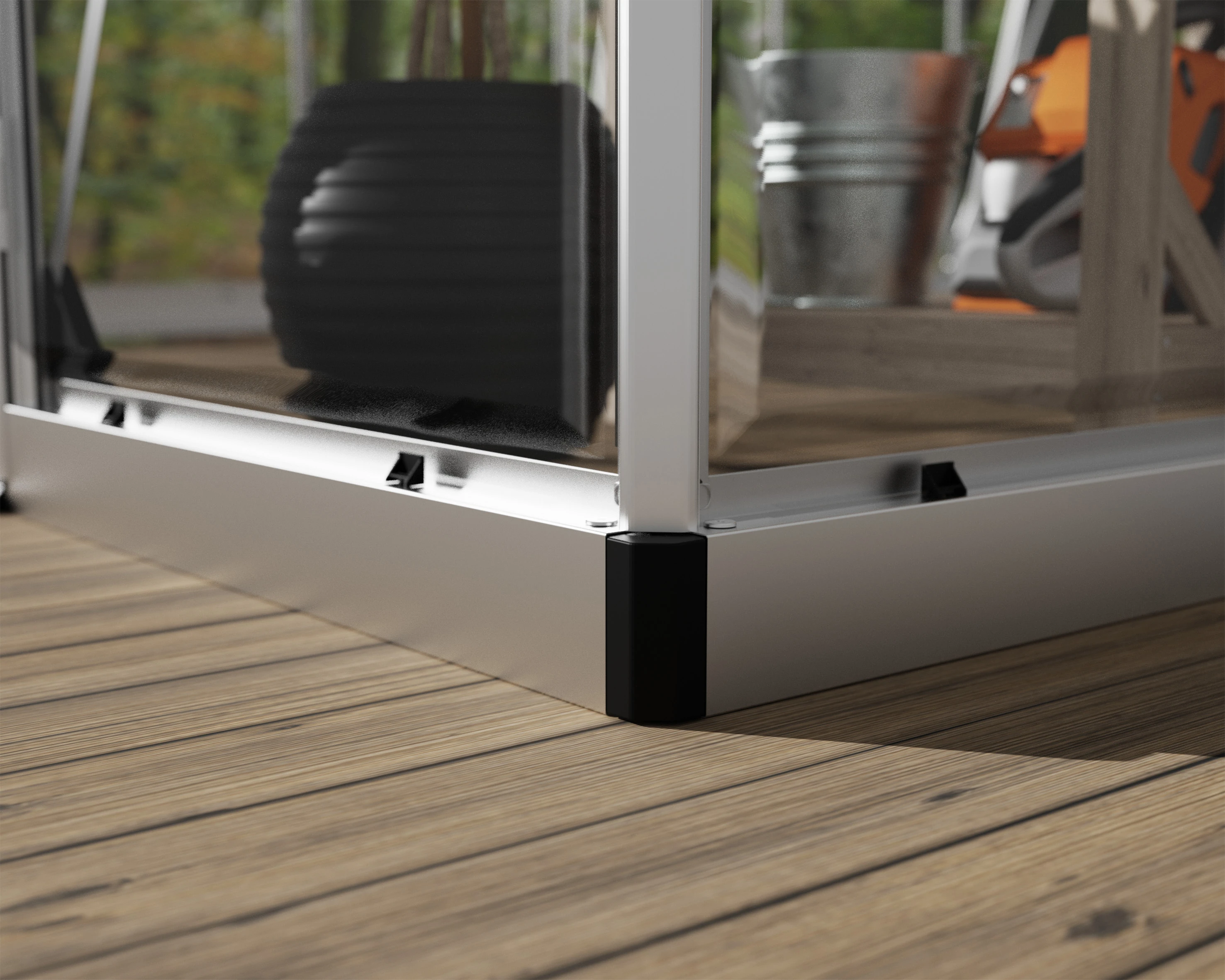 Palram Canopia Tuinkas Balance 244 x 607 cm Zilver - Afbeelding 8