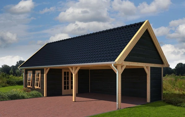 Trendhout Douglas Overkapping Zadeldak XXL 1145 x 595 cm - Afbeelding 2