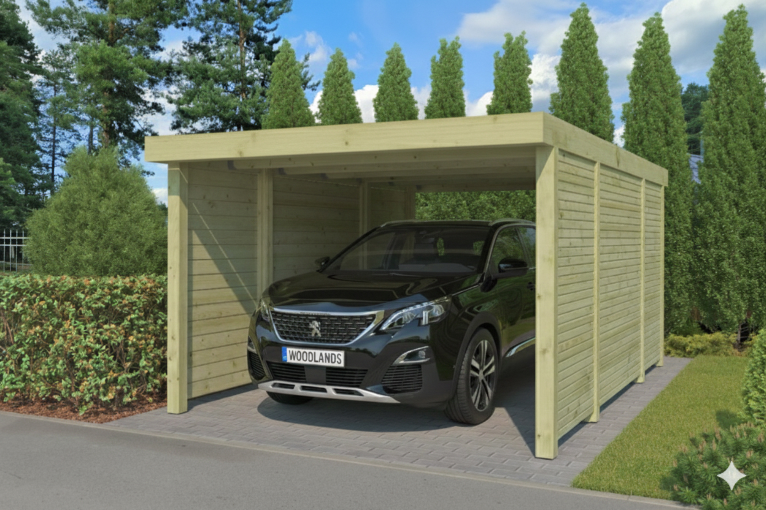 Woodlands Carport Q-Line QB Combinatie C 307 x 554 cm - Afbeelding 2