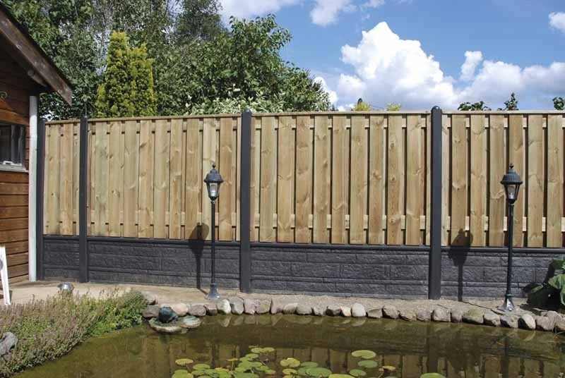 Betonnen Afdekkap met Motief 4.5 x 8.0 cm (45 x 80 mm) Antraciet Ongecoat - Lengte 180 cm - Afbeelding 2