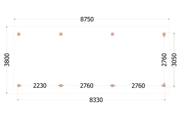 Trendhout Douglas Kapschuur De Hoeve XL 875 x 380 cm - Afbeelding 3