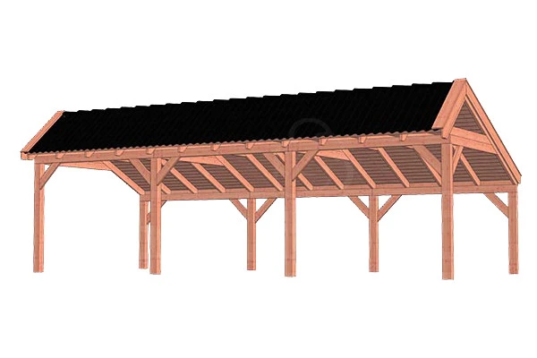 Trendhout Douglas Kapschuur De Stee 900 x 425 cm - Afbeelding 1