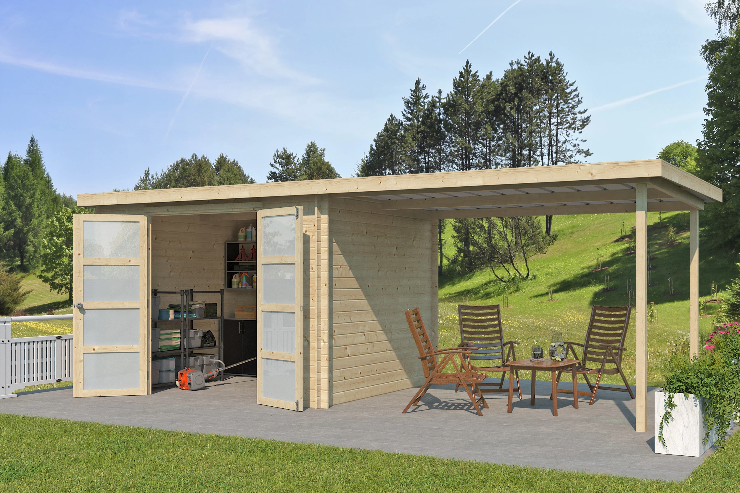 Woodlands Blokhut Umea 600 x 250 cm - Afbeelding 6