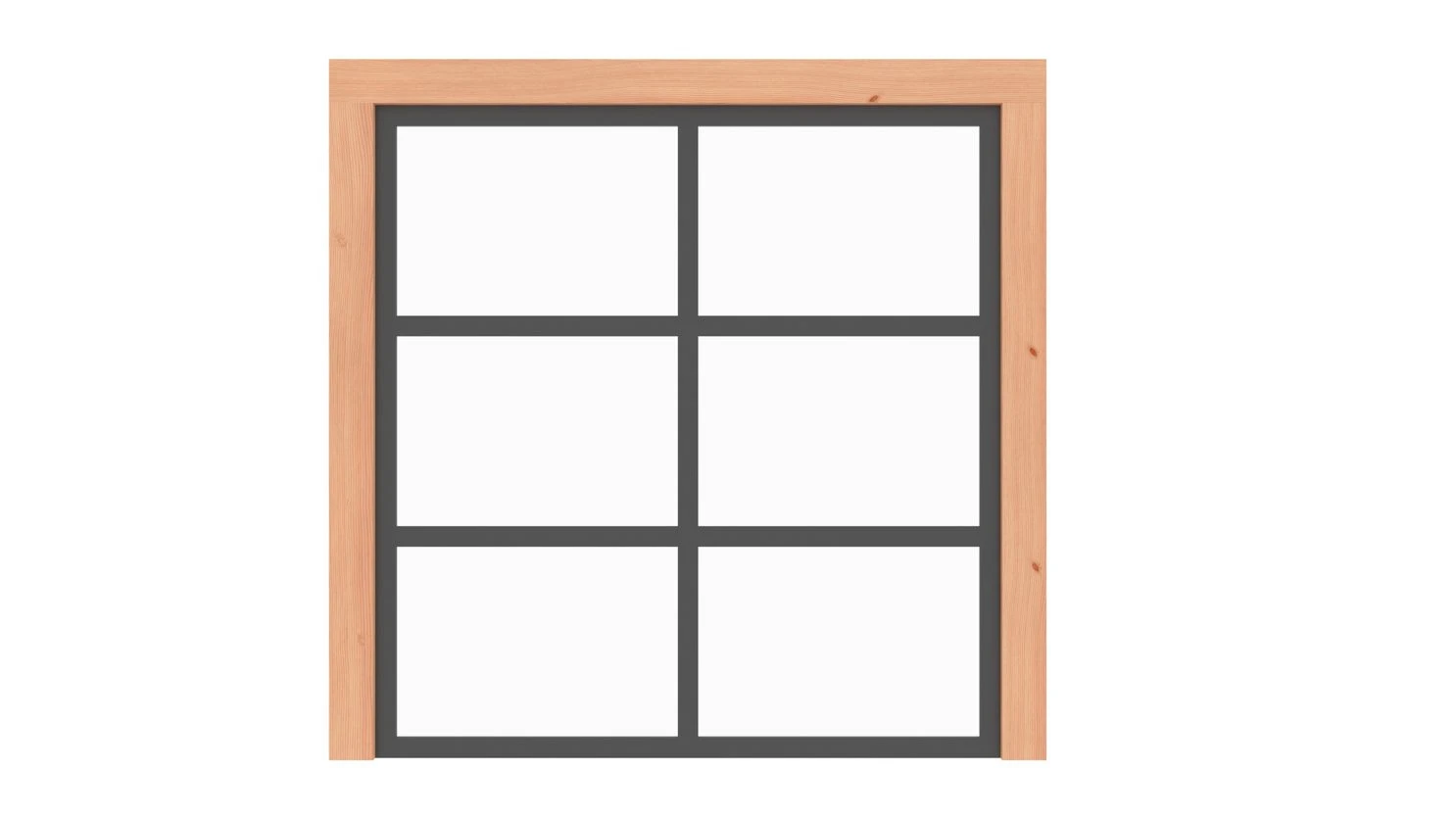 Vaste Glaswand Industrieel 200 x 220 cm - Afbeelding 2