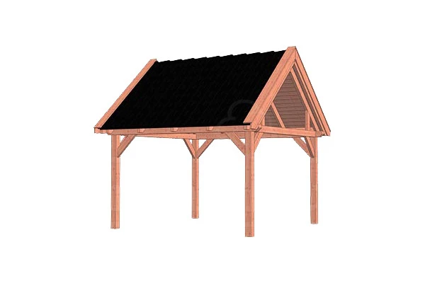 Trendhout Douglas Overkapping Zadeldak XL 415 x 440 cm - Afbeelding 1