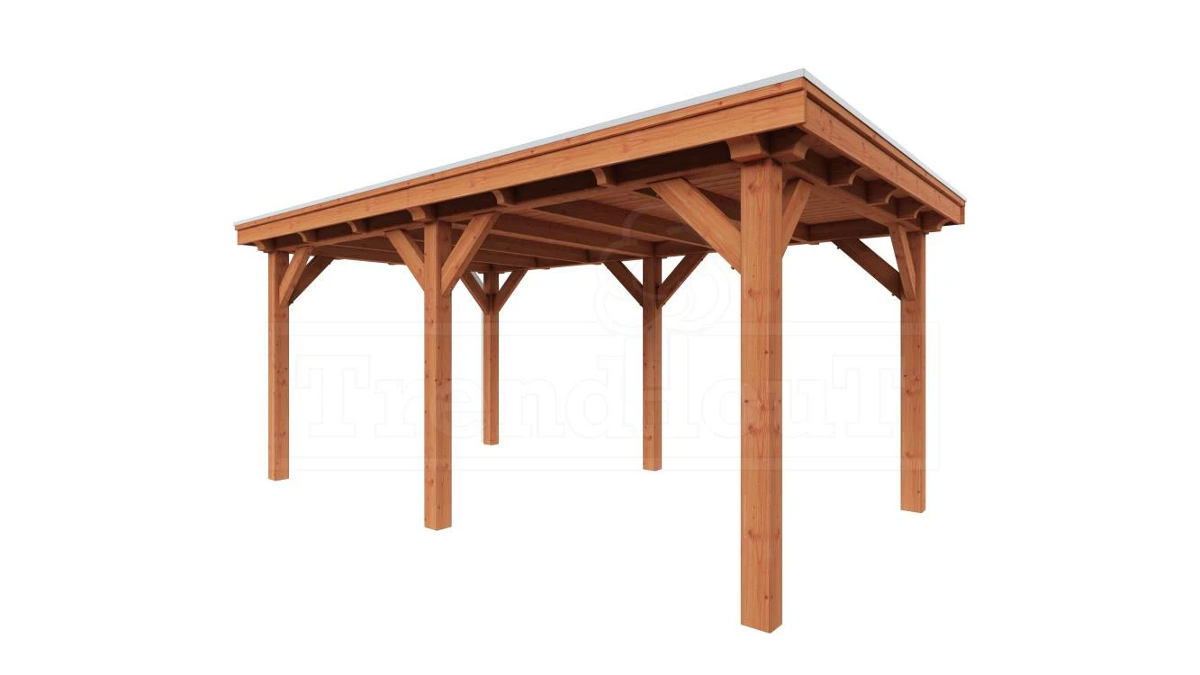 Trendhout Douglas Overkapping Siena 535 x 350 cm - Afbeelding 1