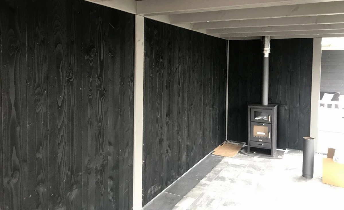 Douglas Sponningplank 1.8 x 19.5 cm (18 x 195 mm) Zwart Gespoten - Lengte 300 cm - Afbeelding 2