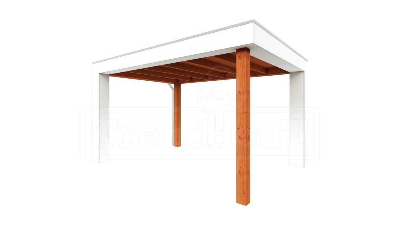 Trendhout Douglas Overkapping Verona Links 400 x 335 cm - Afbeelding 1