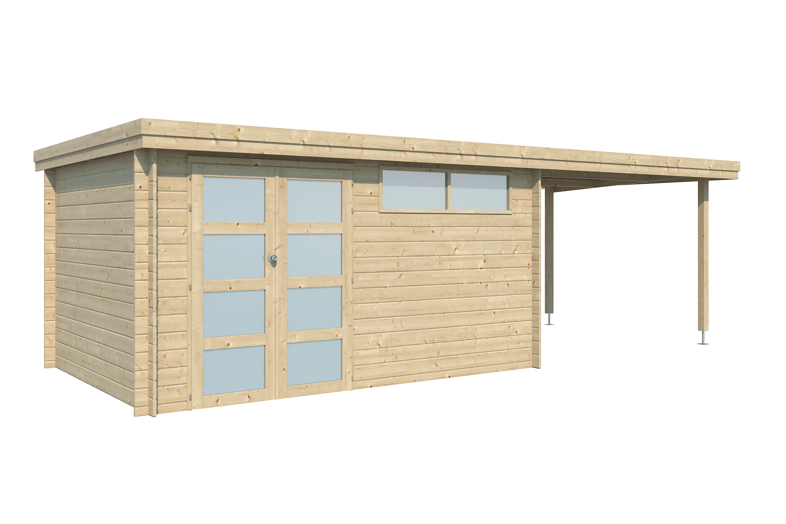 Woodlands Blokhut Oregon met Overkapping 715 x 295 cm - Afbeelding 2