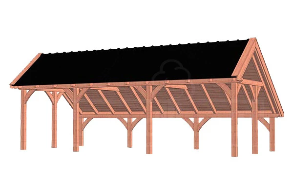 Trendhout Douglas Kapschuur De Hoeve XL 875 x 440 cm - Afbeelding 1