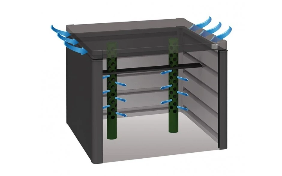 Biohort Compostbak MonAmi Donkergrijs Metallic 102 x 102 cm - Afbeelding 6