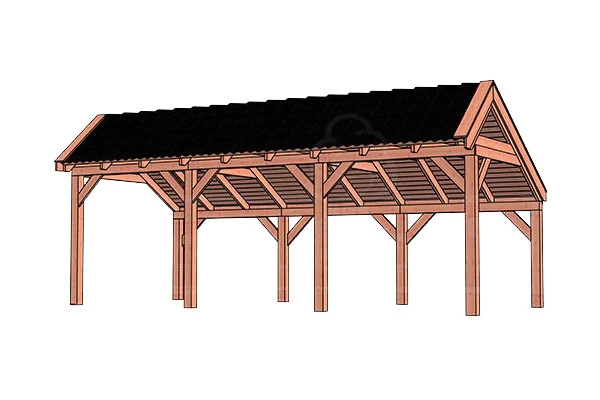 Trendhout Douglas Kapschuur De Stee 740 x 360 cm OP = OP - Afbeelding 1