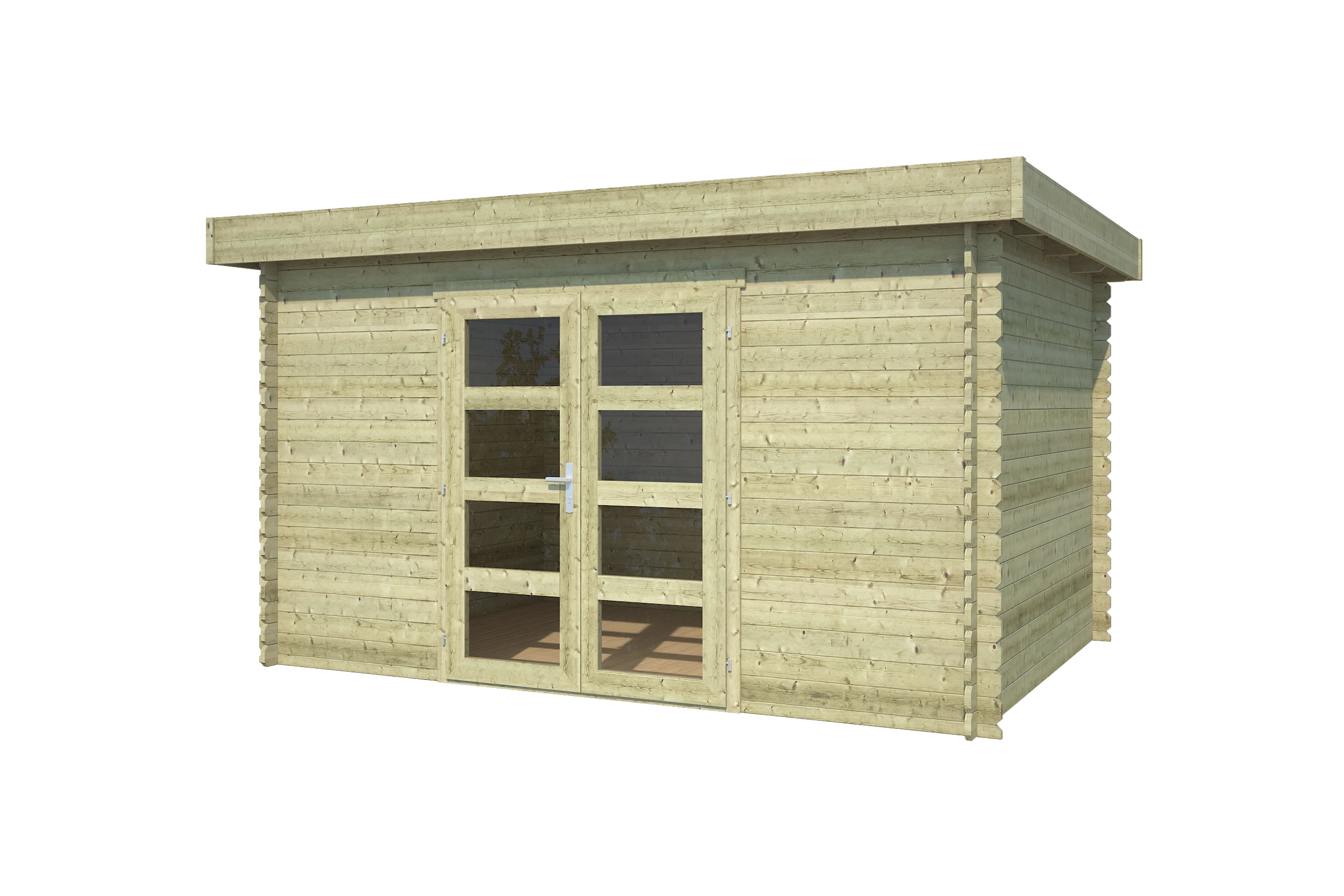 Outdoor Life Blokhut Mikkel Groen Geïmpregneerd 380 x 275 cm - Afbeelding 2