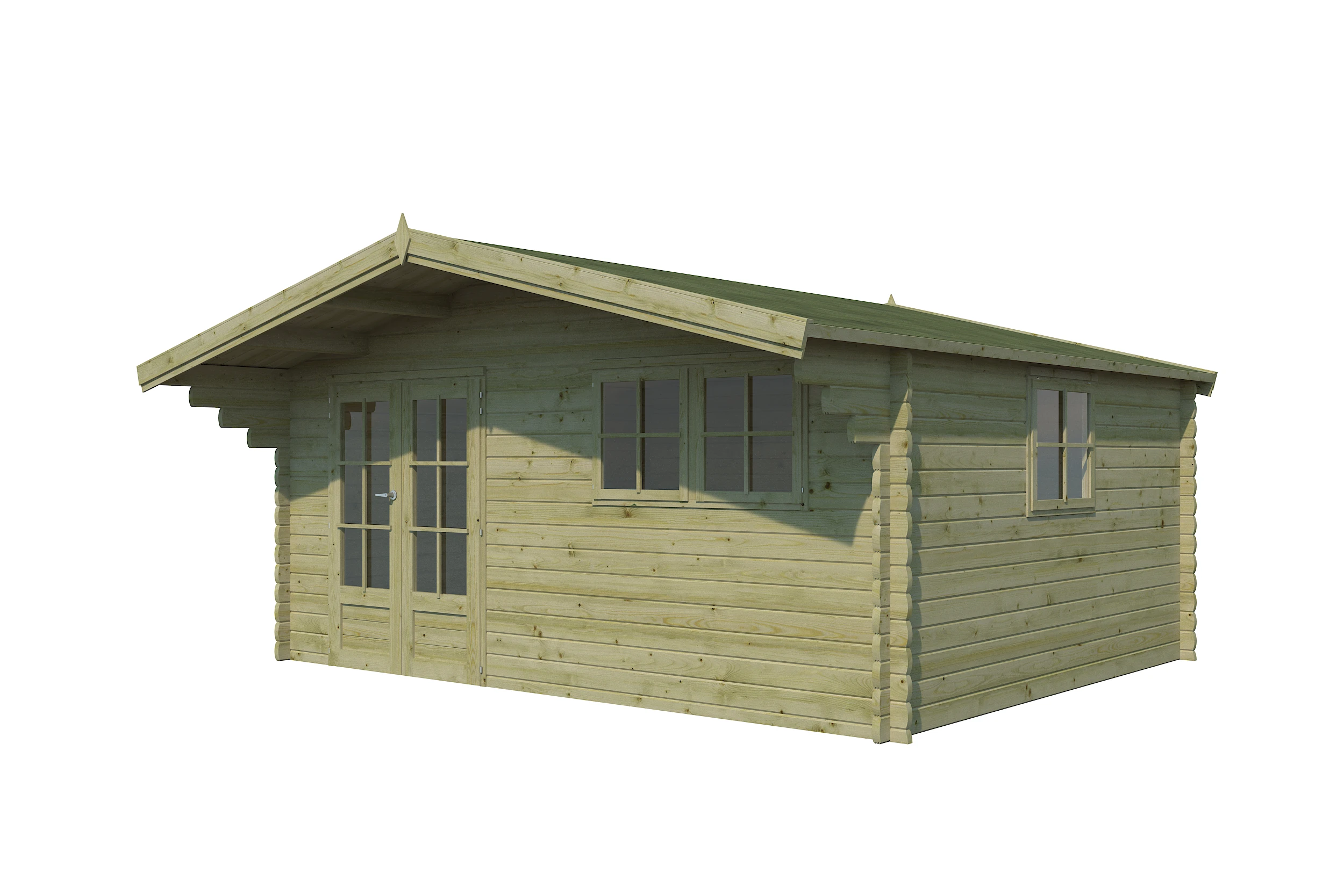 Woodlands Blokhut Koski Groen Geïmpregneerd 505 x 415 cm - Afbeelding 6