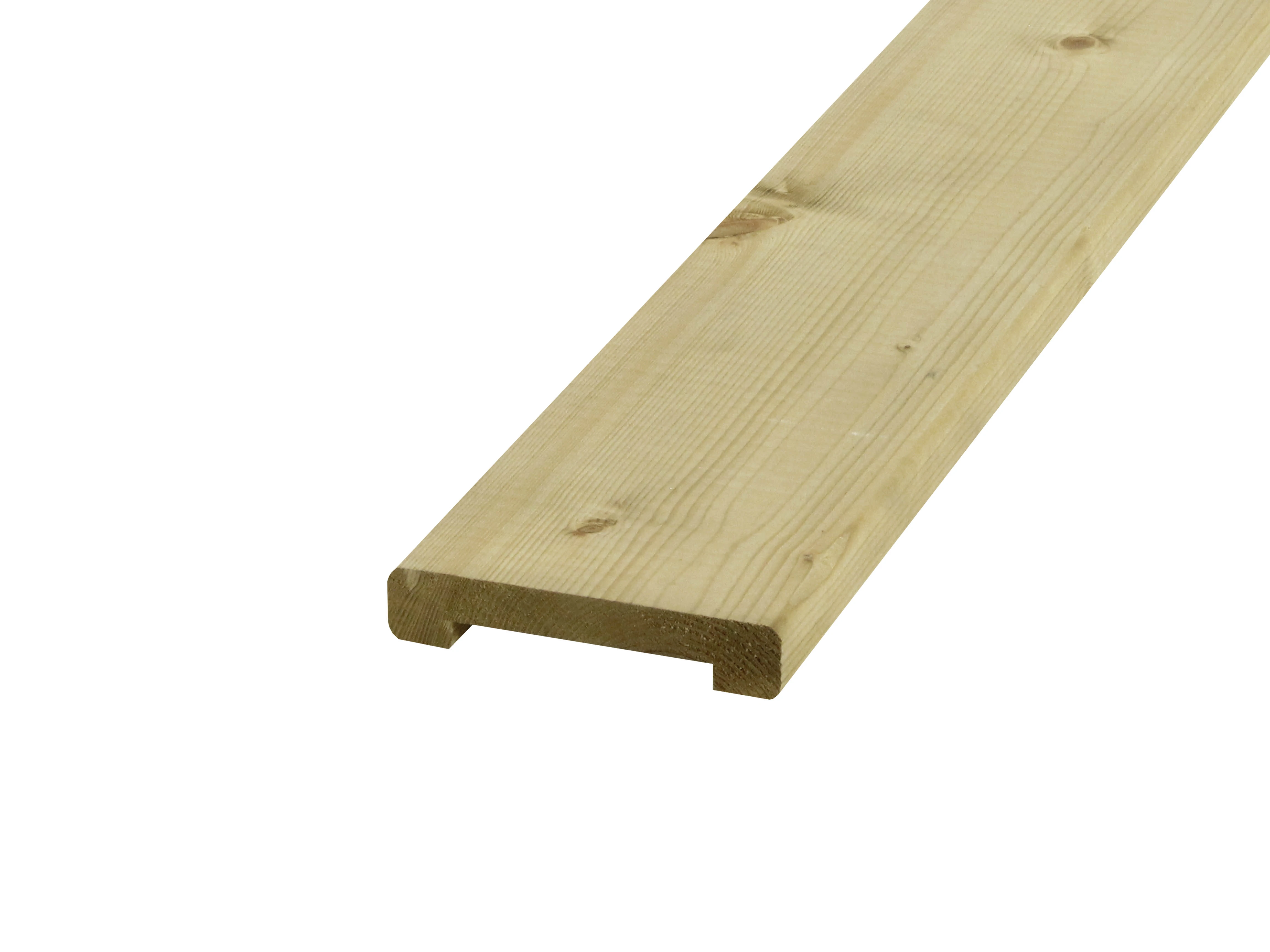 Vuren Afdeklat met Sponning 1.9 x 9.6 cm (19 x 96 mm) Groen Geïmpregneerd - Lengte 181.5 cm - Afbeelding 1
