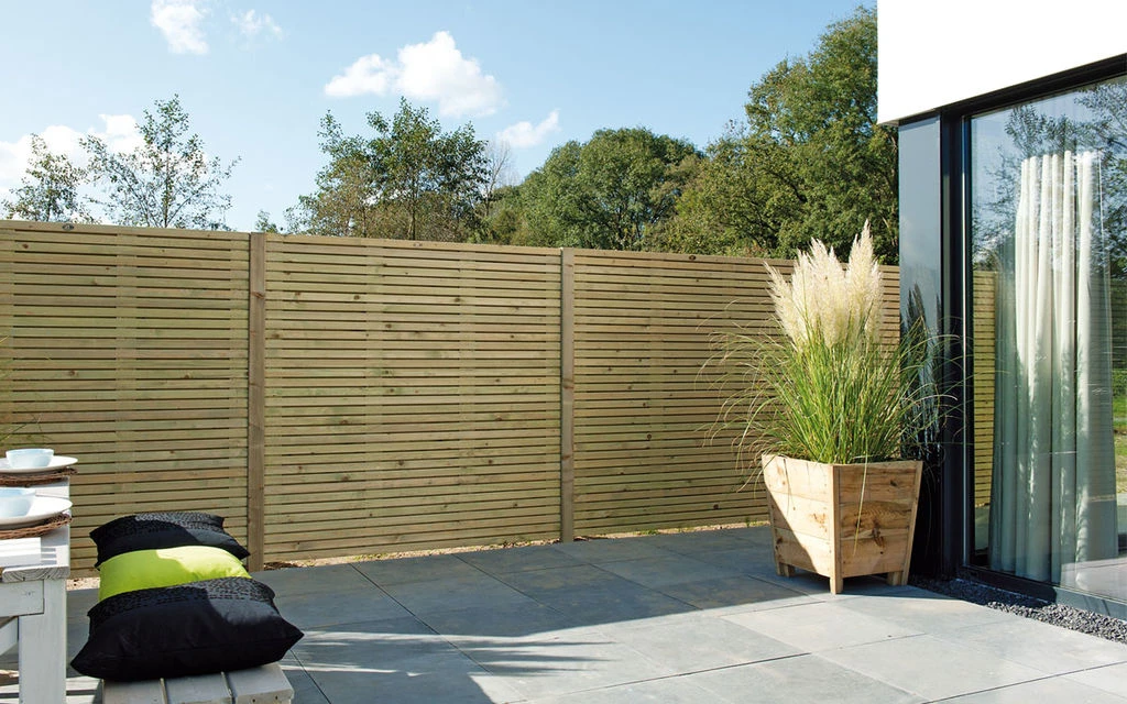 Tuinscherm Vuren Rhombus Groen Geïmpregneerd 90 x 180 cm - Afbeelding 4