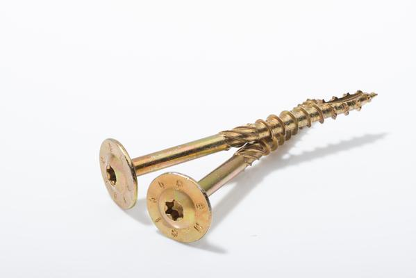 Gebintschroef Geelverzinkt Inclusief T40 Bitje, 8 x 200 mm - Afbeelding 1