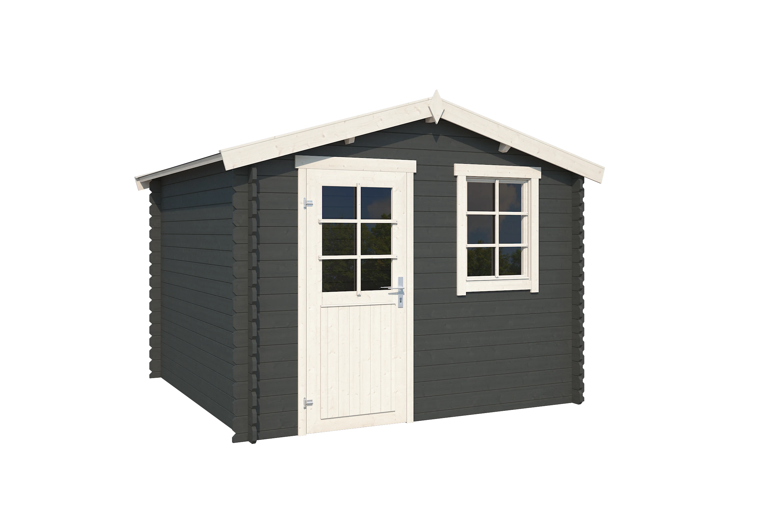 Outdoor Life Blokhut Nina Carbon Grey-Wit 275 x 230 cm - Afbeelding 2