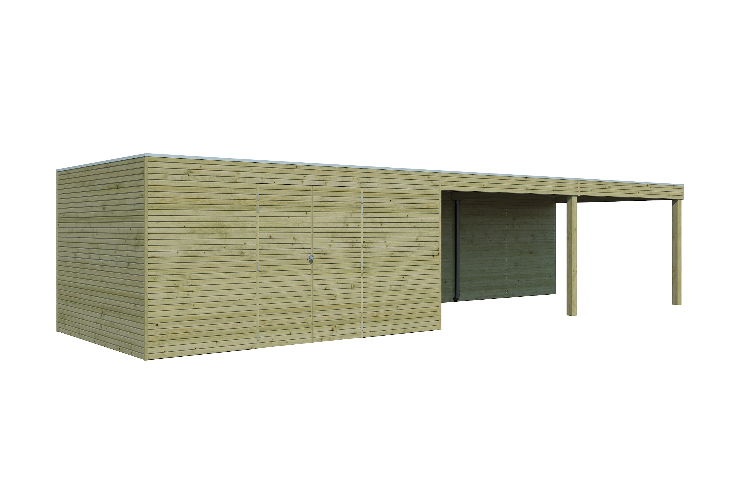 Woodlands Blokhut QB Groen Geïmpregneerd 1020 x 300 cm - Afbeelding 2