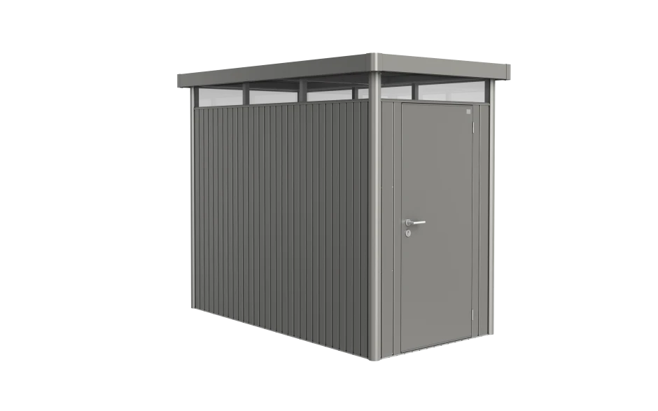 Biohort Berging Highline Enkele Deur Kwartsgrijs 155 x 275 x 222 cm - Afbeelding 1