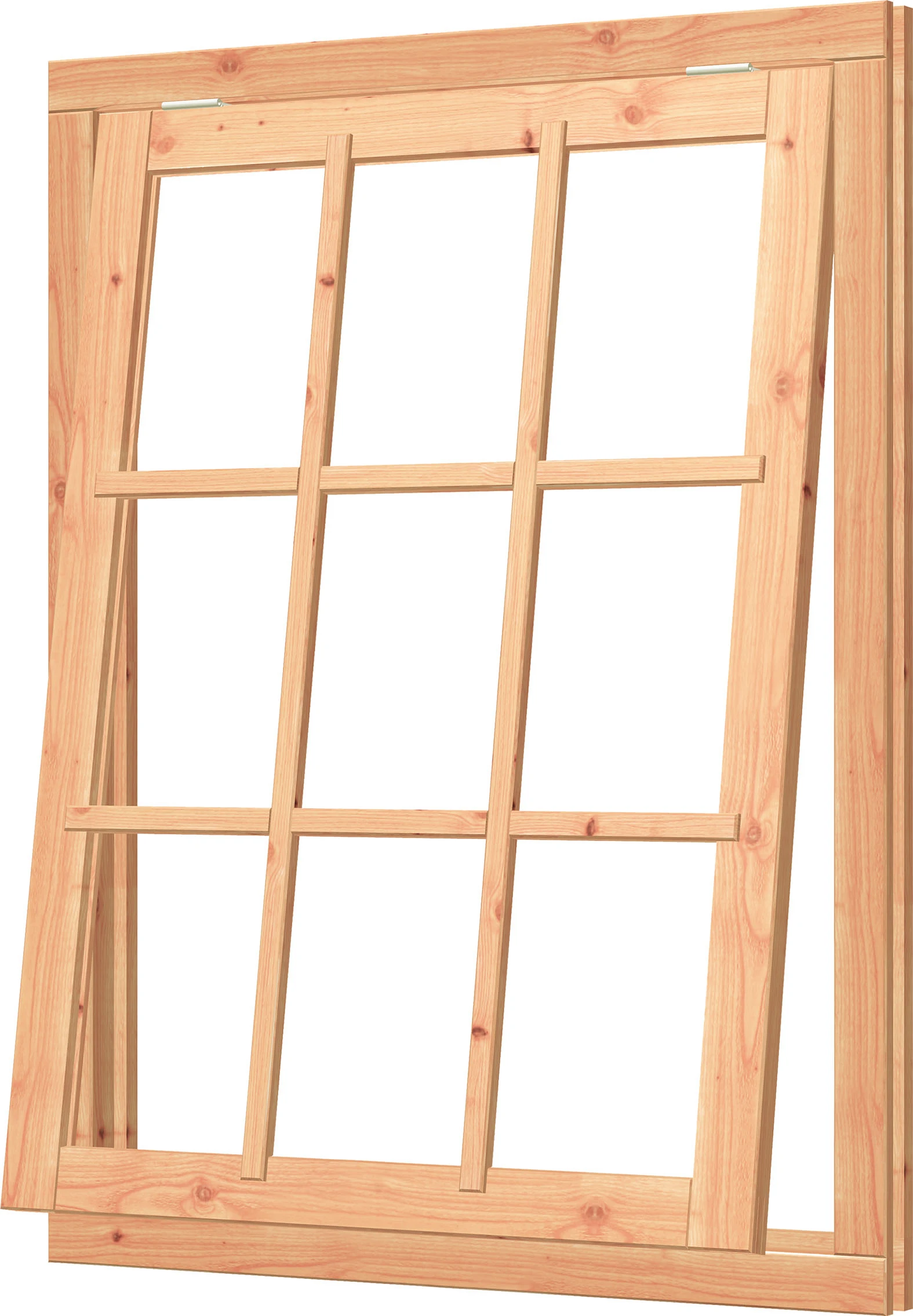 Trendhout Uitzetraam met kozijn 108.5 x 143 cm Wit - Afbeelding 1