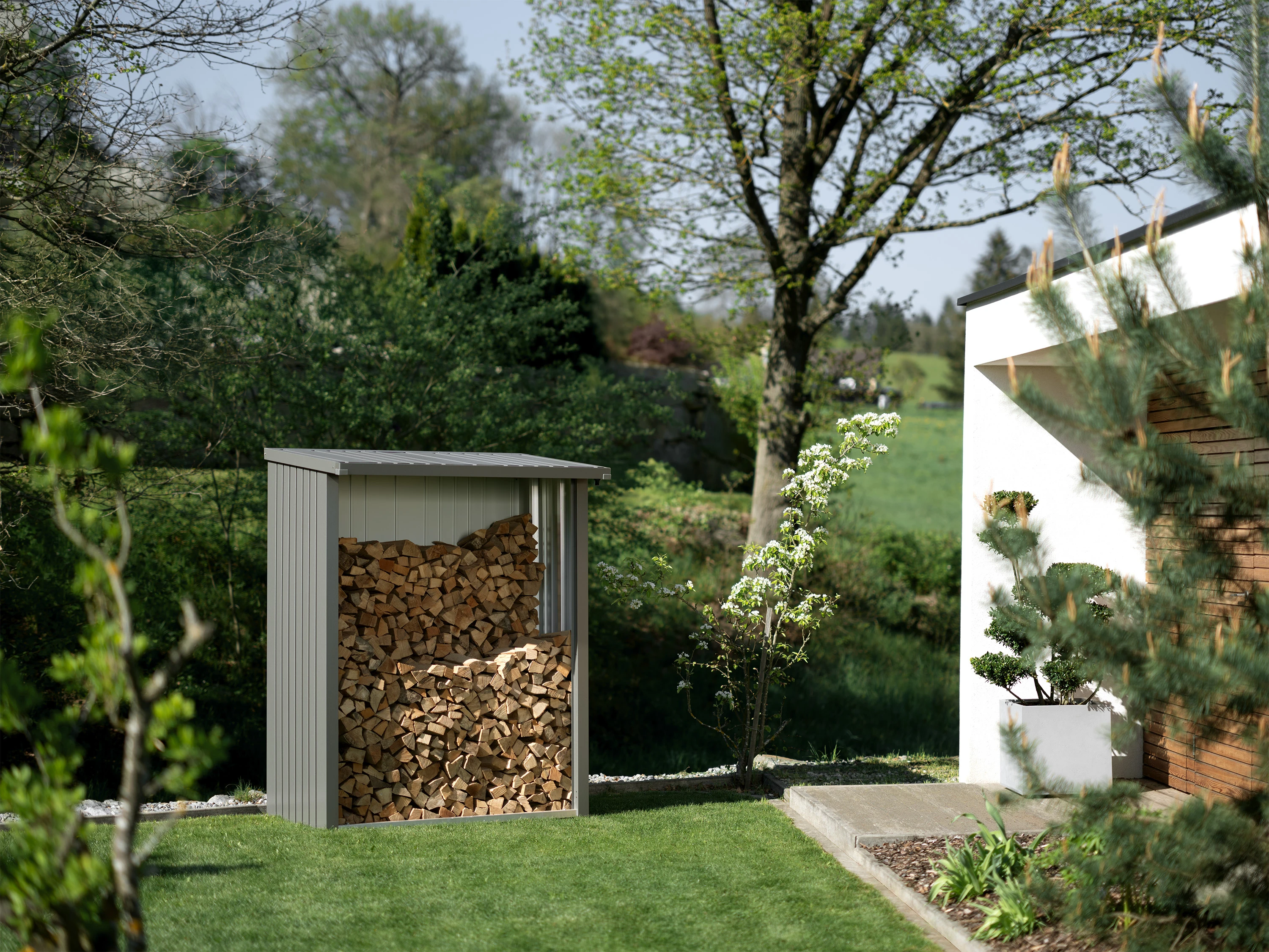 Biohort Houtopslag Donkergrijs 145.5 x 102 x 199 cm - Afbeelding 3