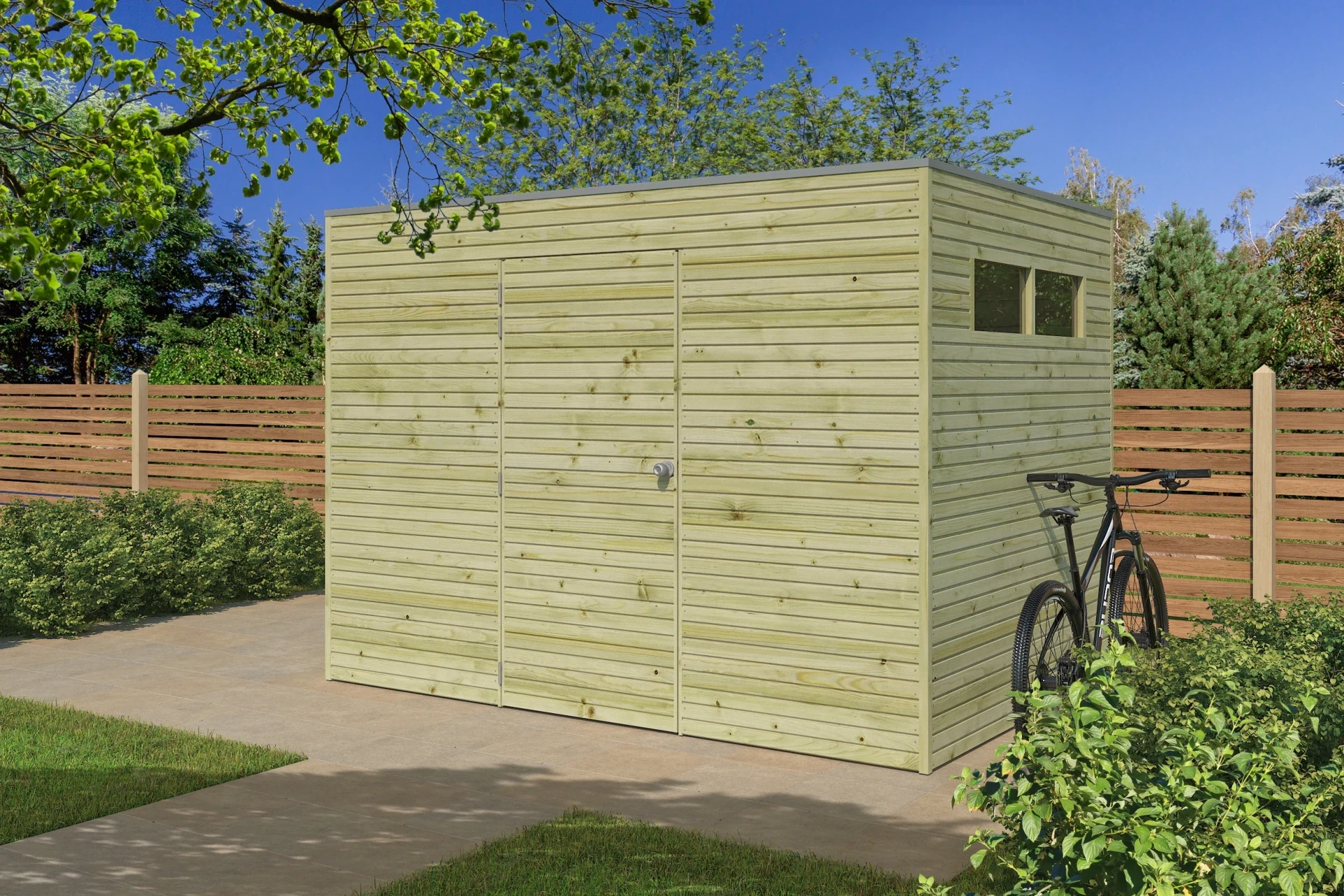 Woodlands Blokhut QBH2 met Overkapping 600 x 210 cm - Afbeelding 1