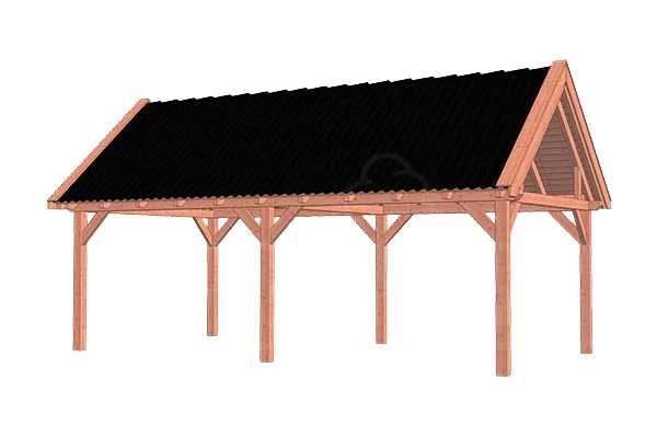 Trendhout Douglas Overkapping Zadeldak XL 770 x 440 cm - Afbeelding 1