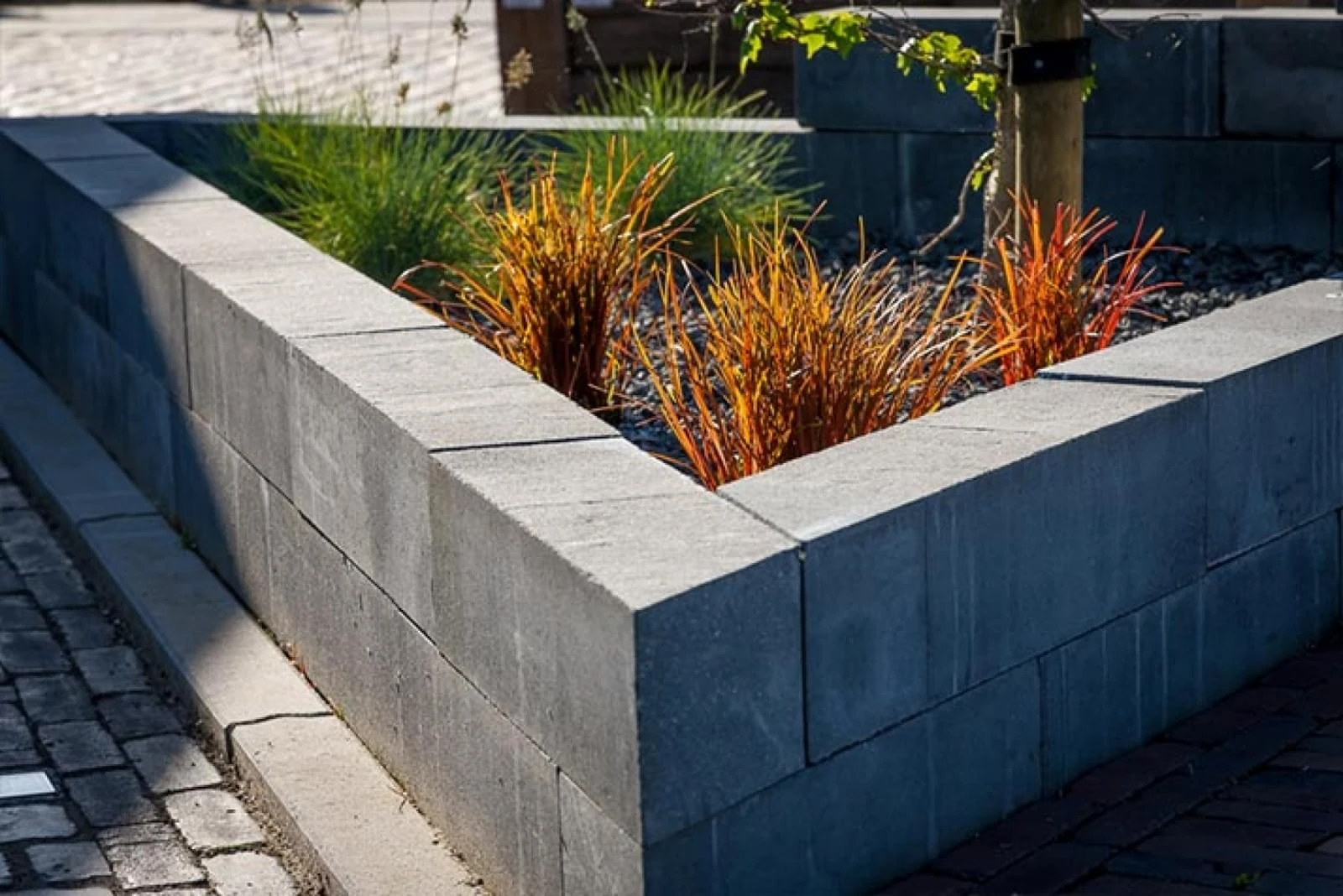 Muurelement Linia Excellence 12 x 12 cm (120 x 120 mm) Nero met Facet - Lengte 60 cm - Afbeelding 1