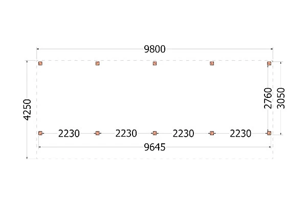 Trendhout Douglas Kapschuur De Heerd 980 x 425 cm - Afbeelding 3