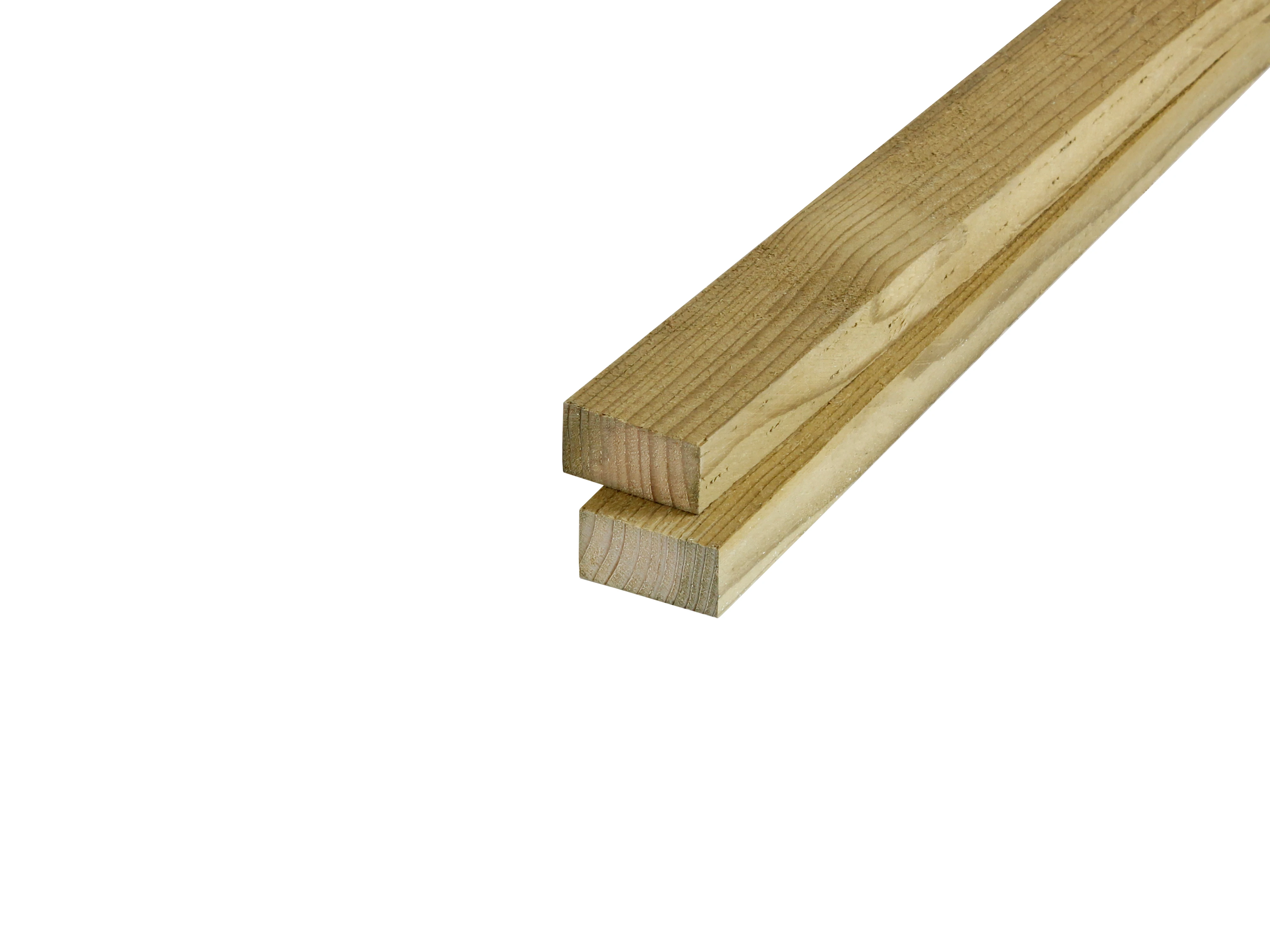 Vuren Panlat 2.5 x 3.8 cm (25 x 38 mm) Geïmpregneerd - Lengte 480 cm - Afbeelding 1