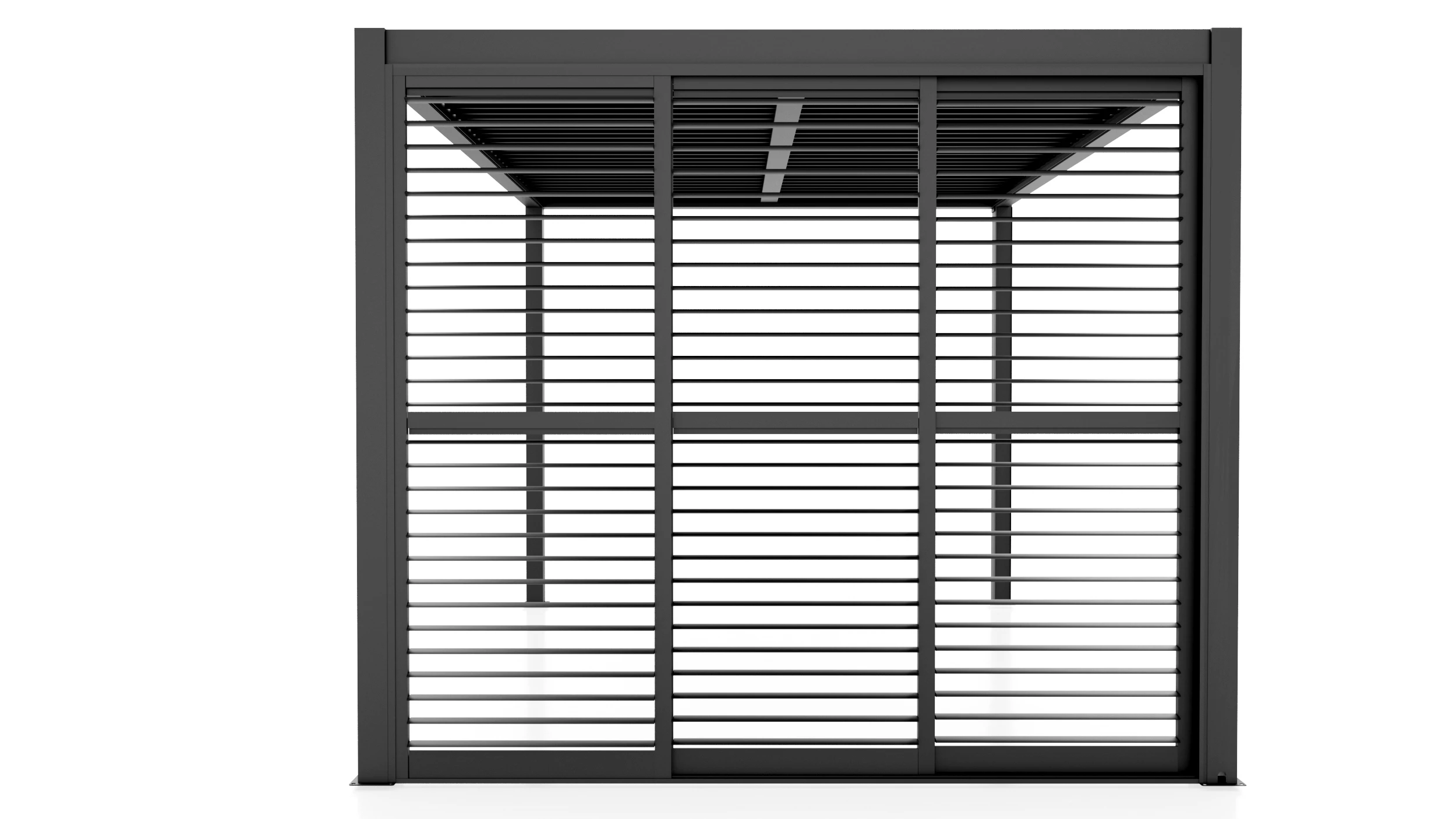 Louvreschuifwand - Lengte 370 cm - Afbeelding 3