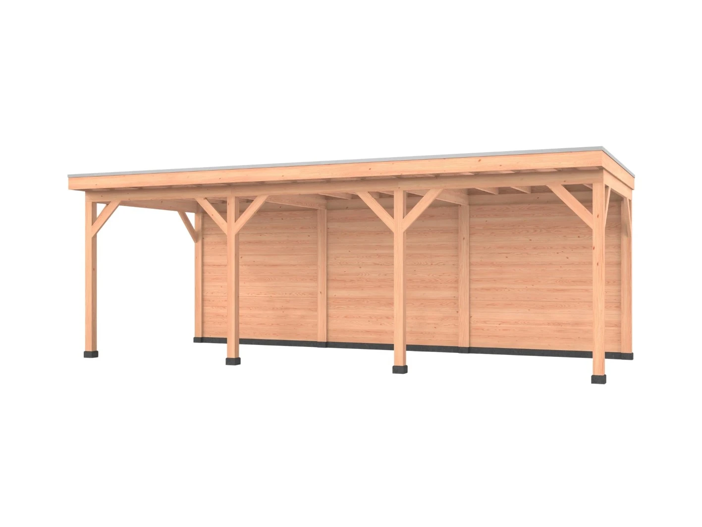Douglas overkapping, 750 x 400, met achterwand, Westwood Comfort - Afbeelding 1