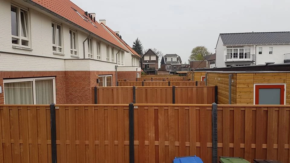 Hardhout Schutting Geschaafd 180 x 180 cm - Afbeelding 2