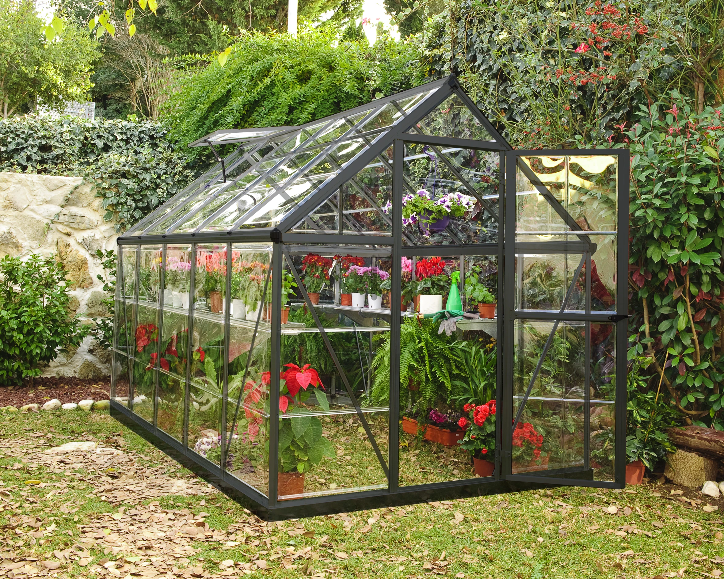 Palram Canopia Tuinkas Harmony 185 x 305 cm Antraciet - Afbeelding 1