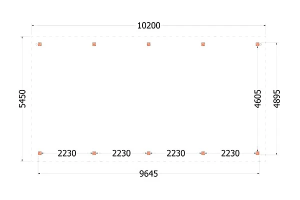 Trendhout Douglas Overkapping Toscane 1020 x 545 cm - Afbeelding 2