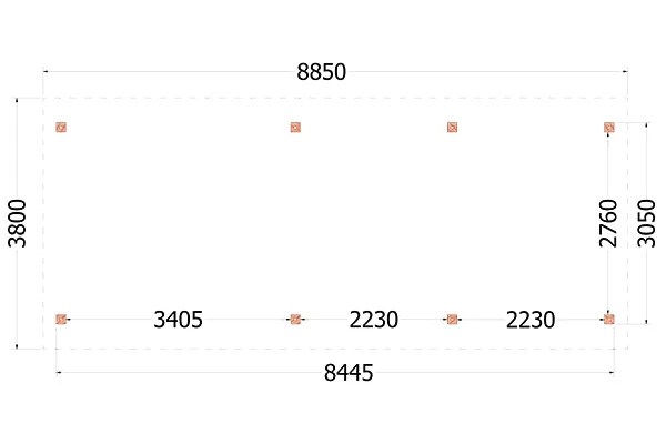 Trendhout Douglas Kapschuur De Hoeve XL 885 x 380 cm - Afbeelding 3