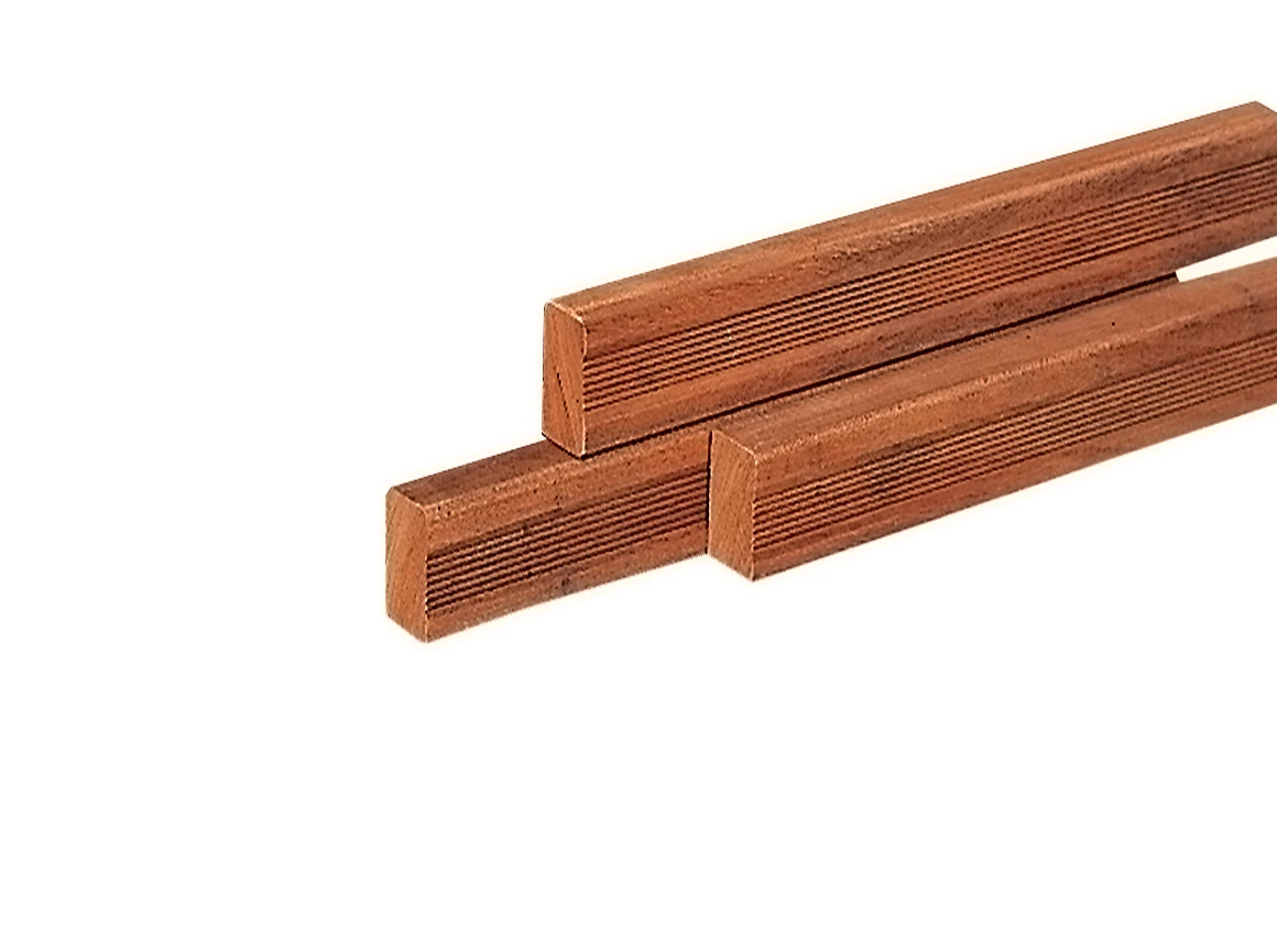 Hardhout Azobe Regel 4.5 x 9.5 cm (45 x 95 mm) Geschaafd - Lengte 300 cm - Afbeelding 2