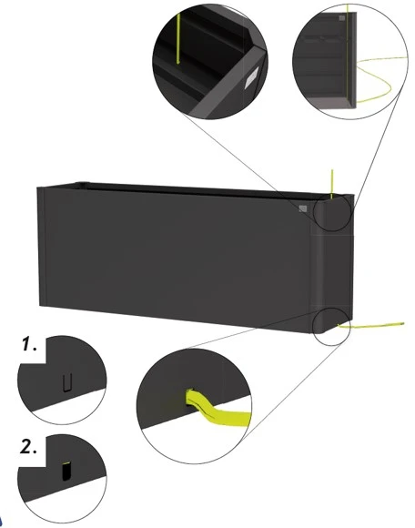 Biohort Kweekbed Belvedere Kwarts Grijs Metallic S 102 x 53 cm - Afbeelding 5