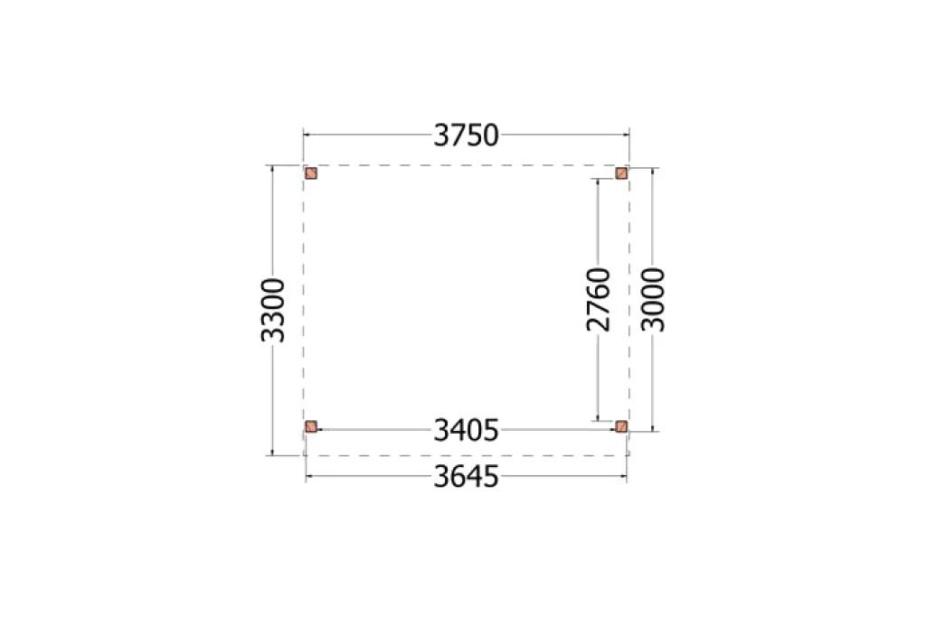 Trendhout Douglas Overkapping Casa 375 x 330 cm - Afbeelding 3