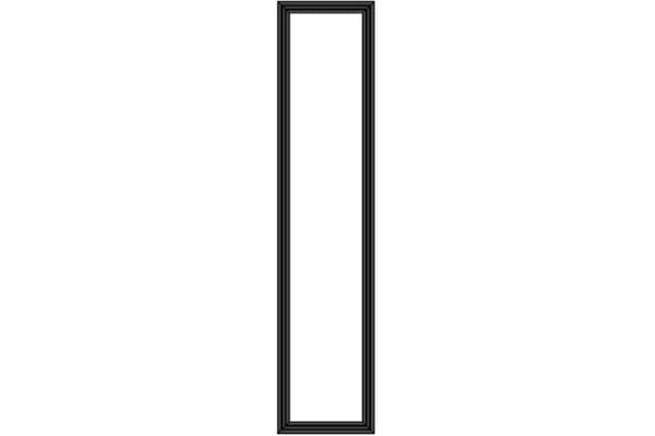Aluminium Raam, Zwart gecoat Aluminium raamwerk, 50 x 224 cm - Afbeelding 1