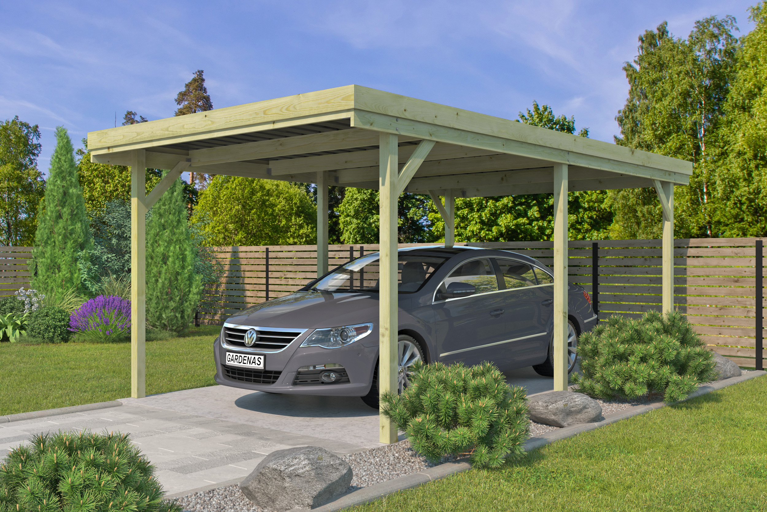 Woodlands Carport Q-Line Enkel 307 x 552 - Afbeelding 2