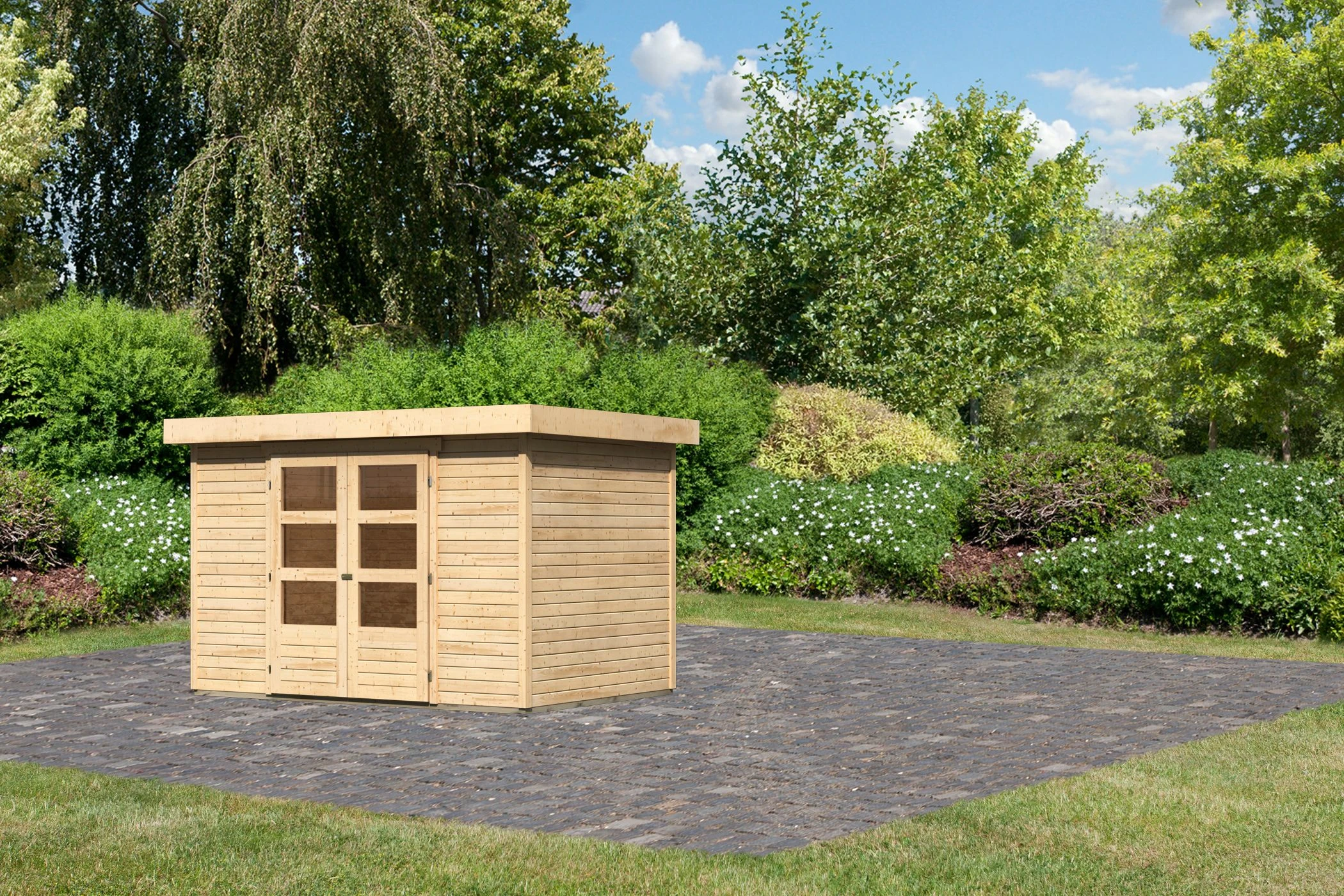 Karibu Tuinhuis Askola 4 330 x 238 cm - Afbeelding 1