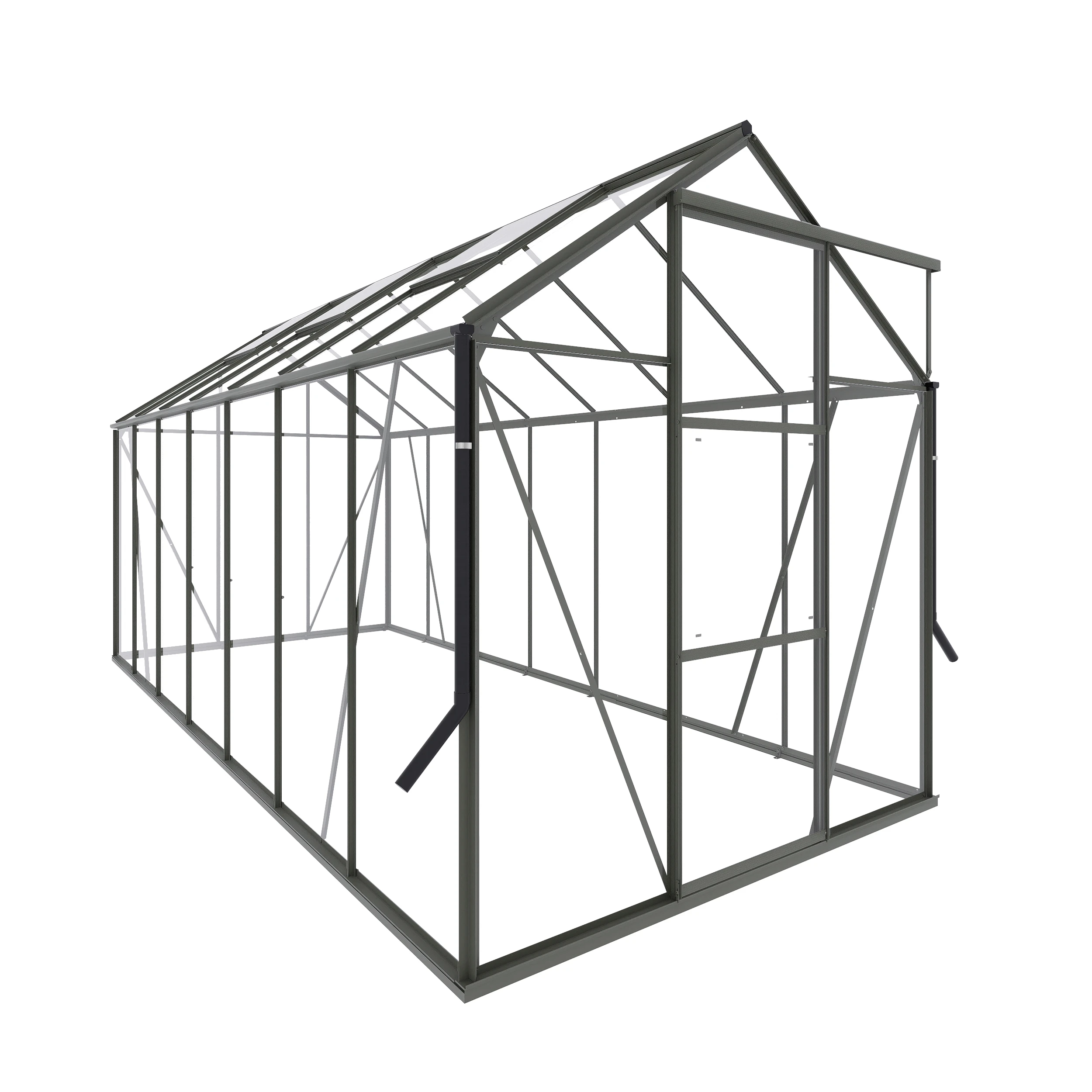 Royal Well Tuinkas Kate V Groengrijs 192 x 436 x 217 cm - Afbeelding 2