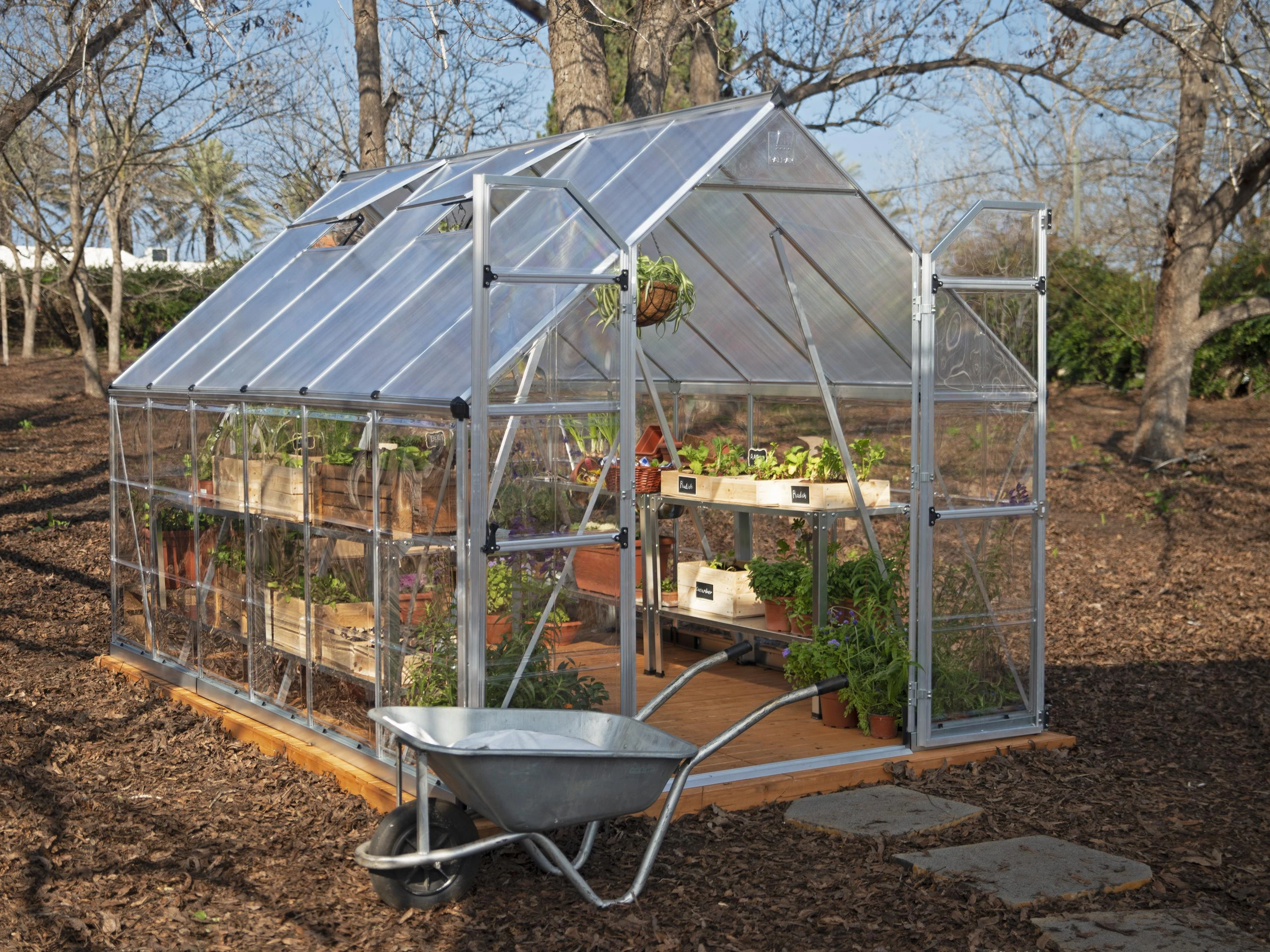 Palram Canopia Tuinkas Balance 244 x 367 cm Zilver - Afbeelding 1