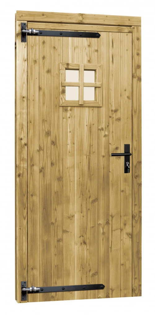 Douglas Enkele Deur Met Raam Groen Geïmpregneerd 90 x 201 cm - Afbeelding 1