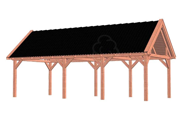 Trendhout Douglas Overkapping Zadeldak XL 885 x 440 cm - Afbeelding 1