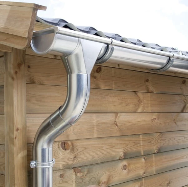 Zinken Dakgoot Vierhoekig Dak Type 125 - Lengte 1480 cm - Afbeelding 1