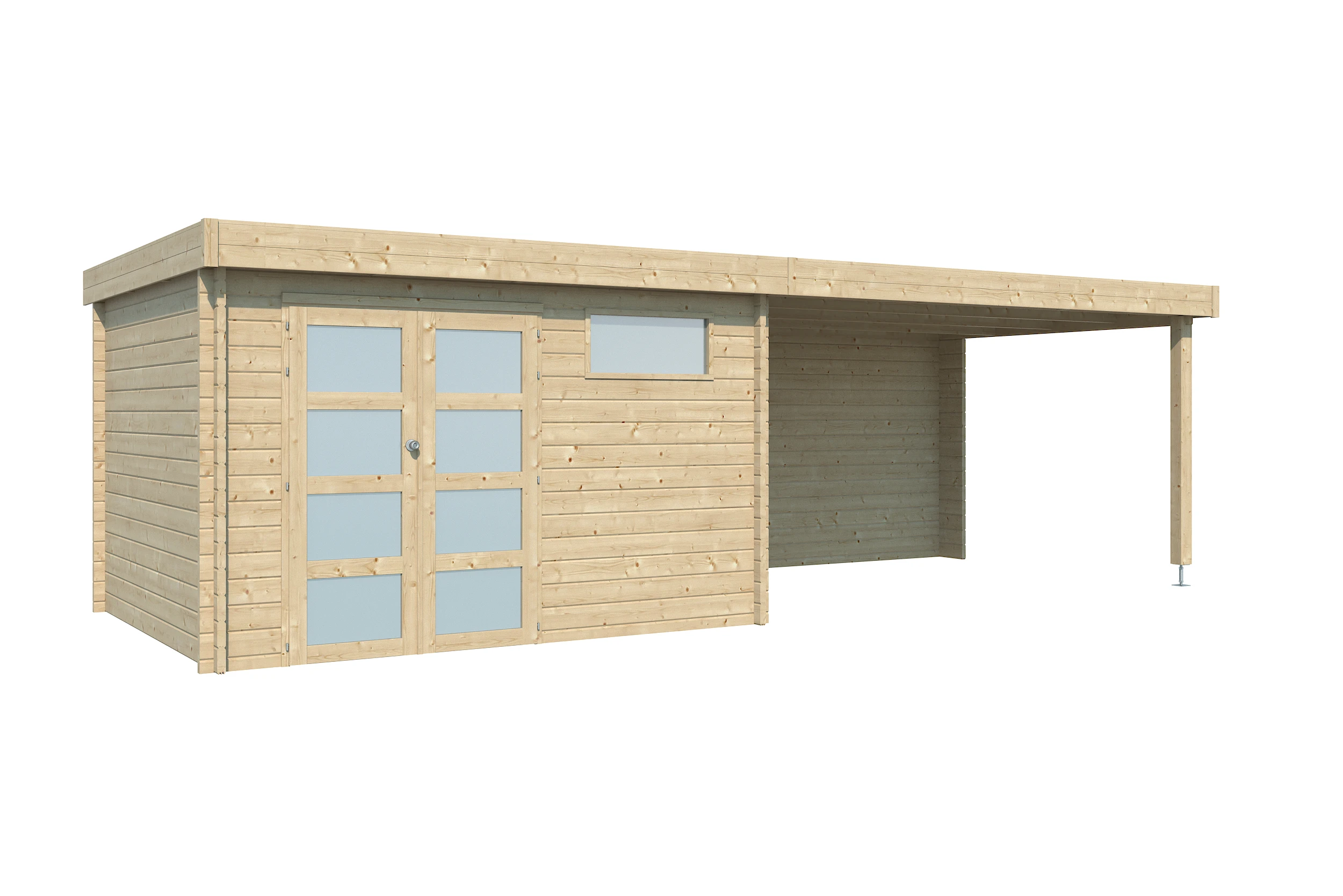 Woodlands Blokhut Modern met Overkapping - 755 x 295 cm - Afbeelding 5